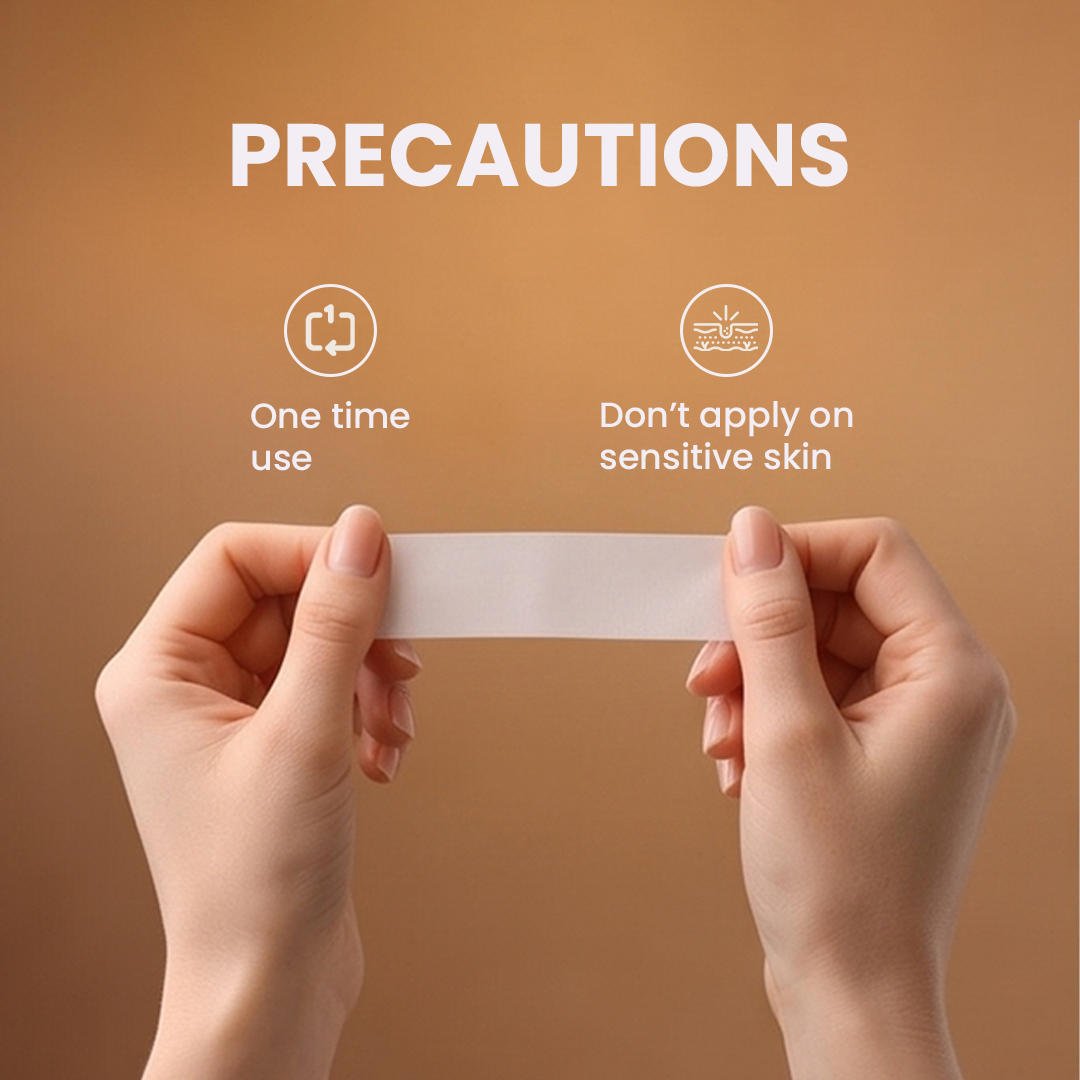 Fashion tape precautions